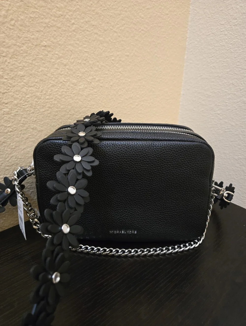 Michael Kors Bryant Medium Double Zip Crossbody Bag With Floral Strap